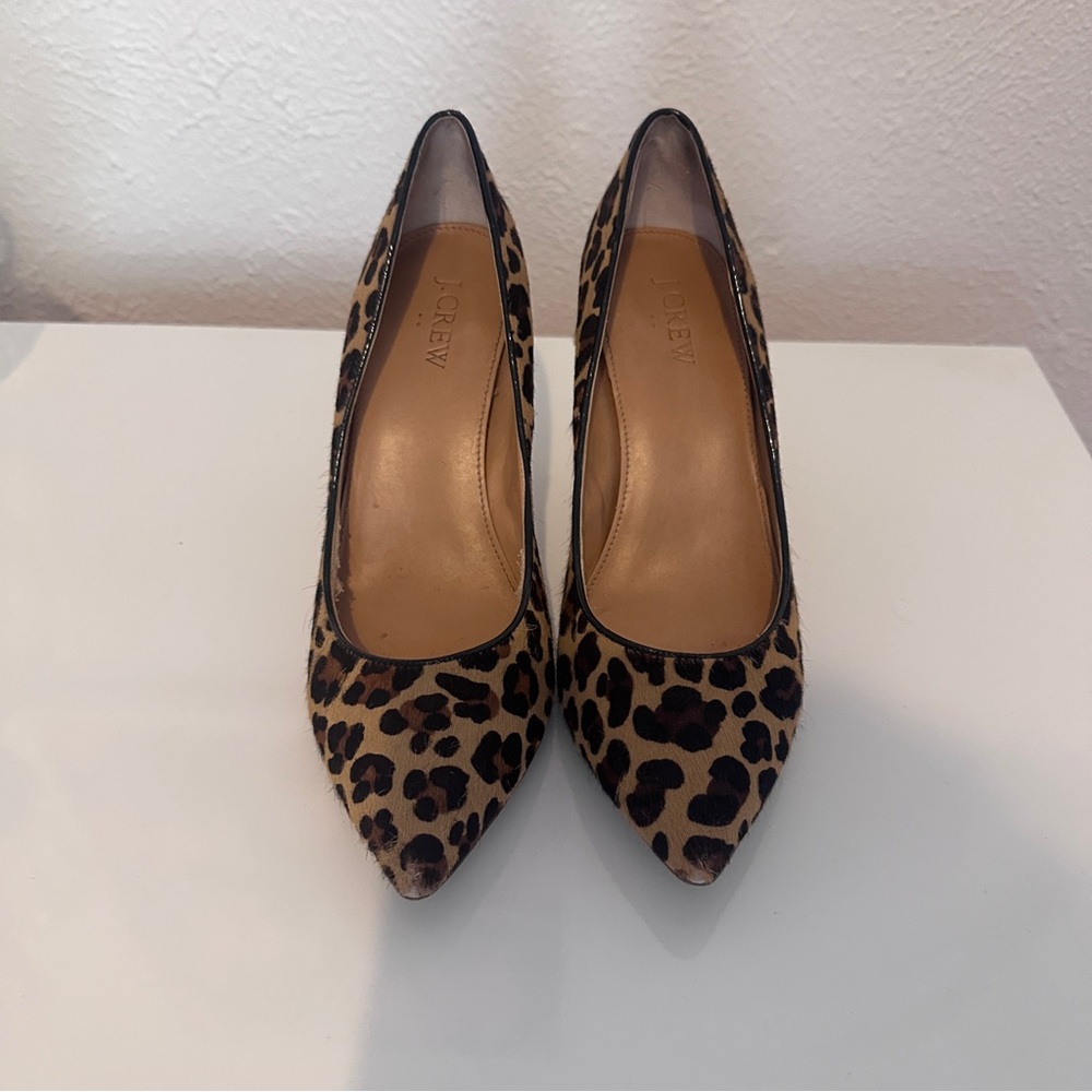 J crew leopard heels